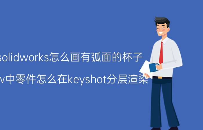 solidworks怎么画有弧面的杯子 sw中零件怎么在keyshot分层渲染